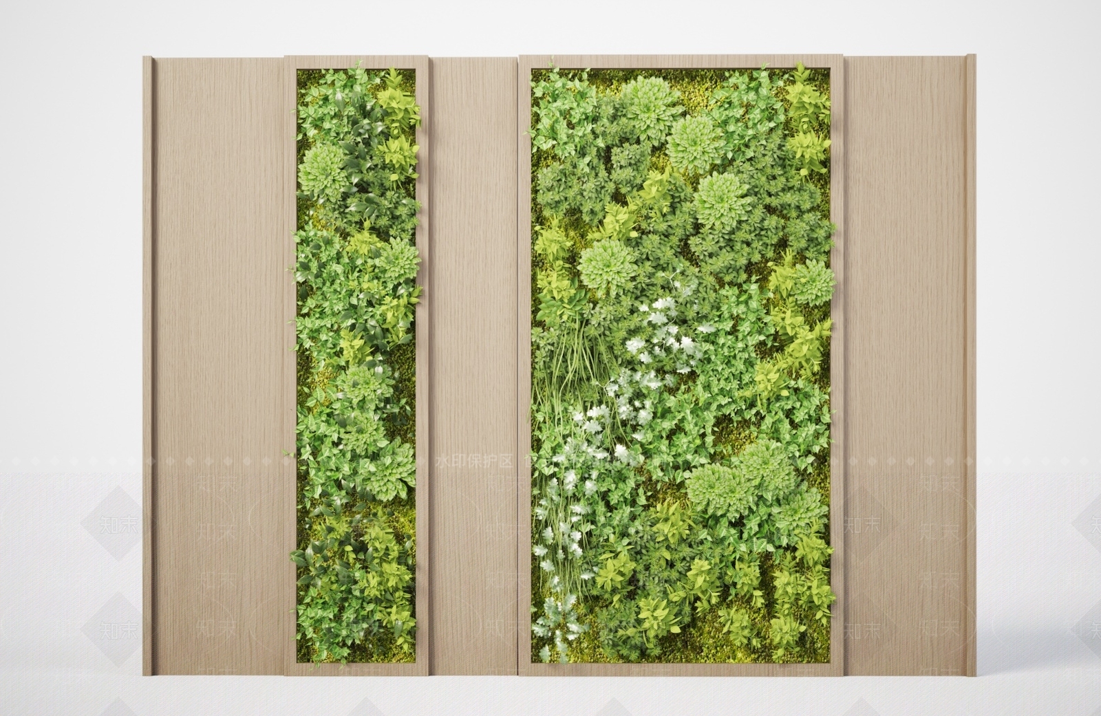 植物墙3D模型下载【ID:1139022526】