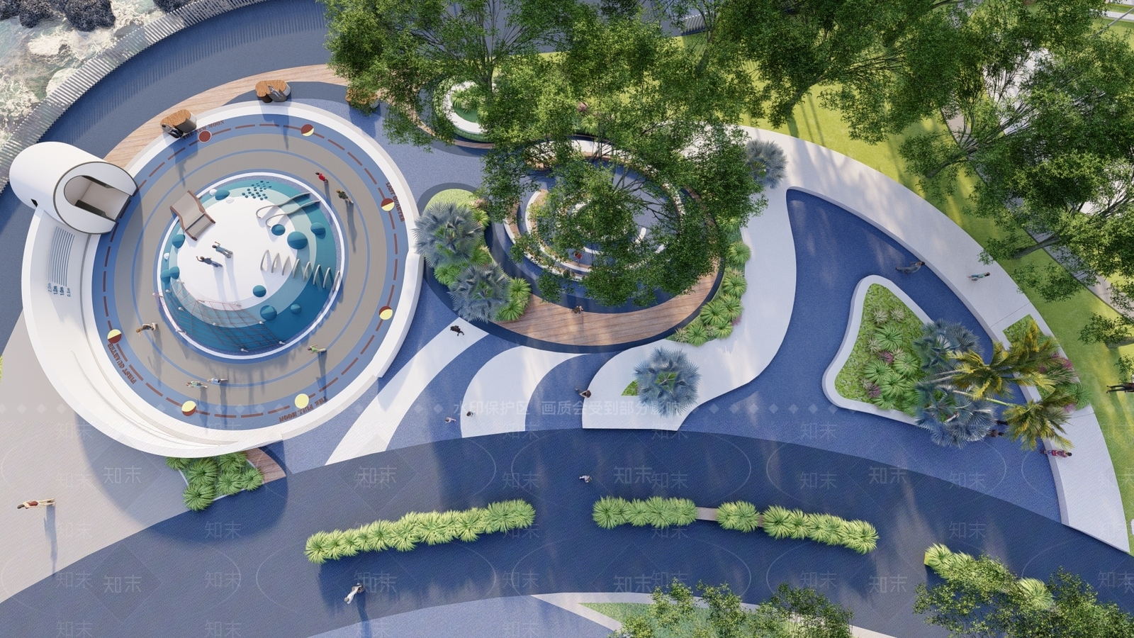 现代儿童游乐区SU模型下载【ID:1139026566】