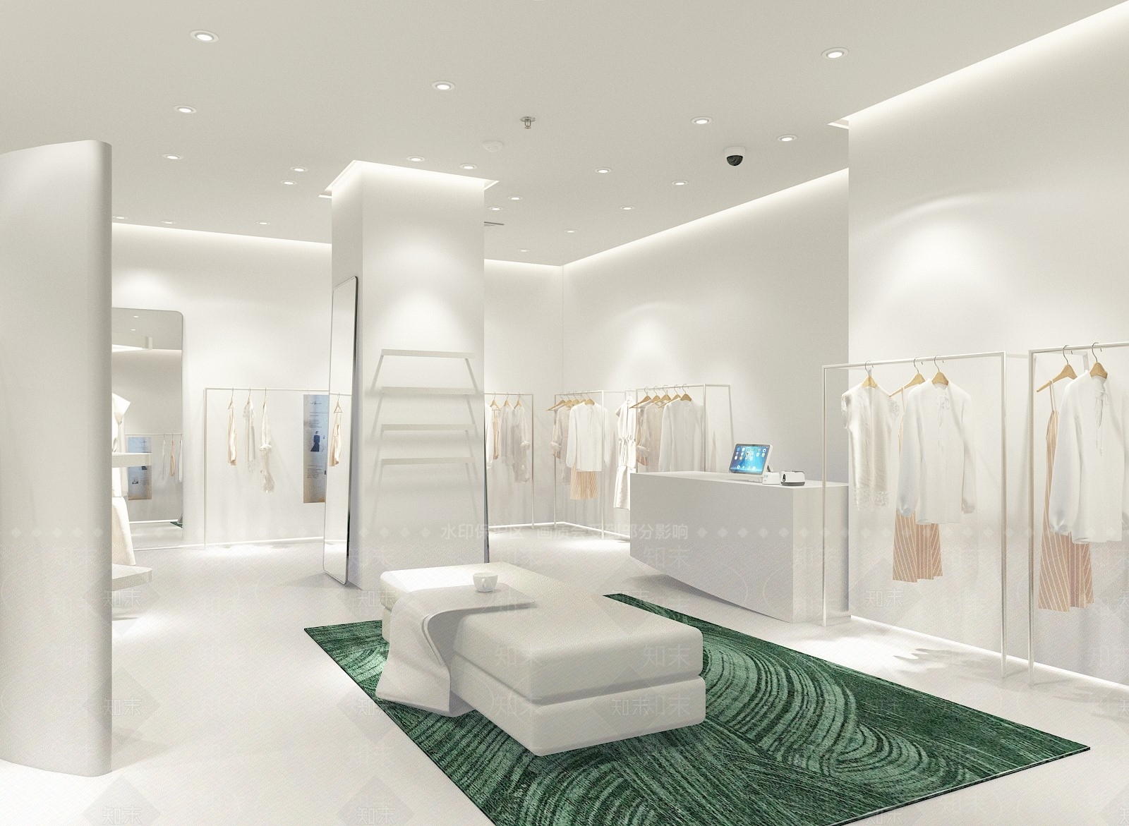 现代服饰鞋店3D模型下载【ID:1139023148】