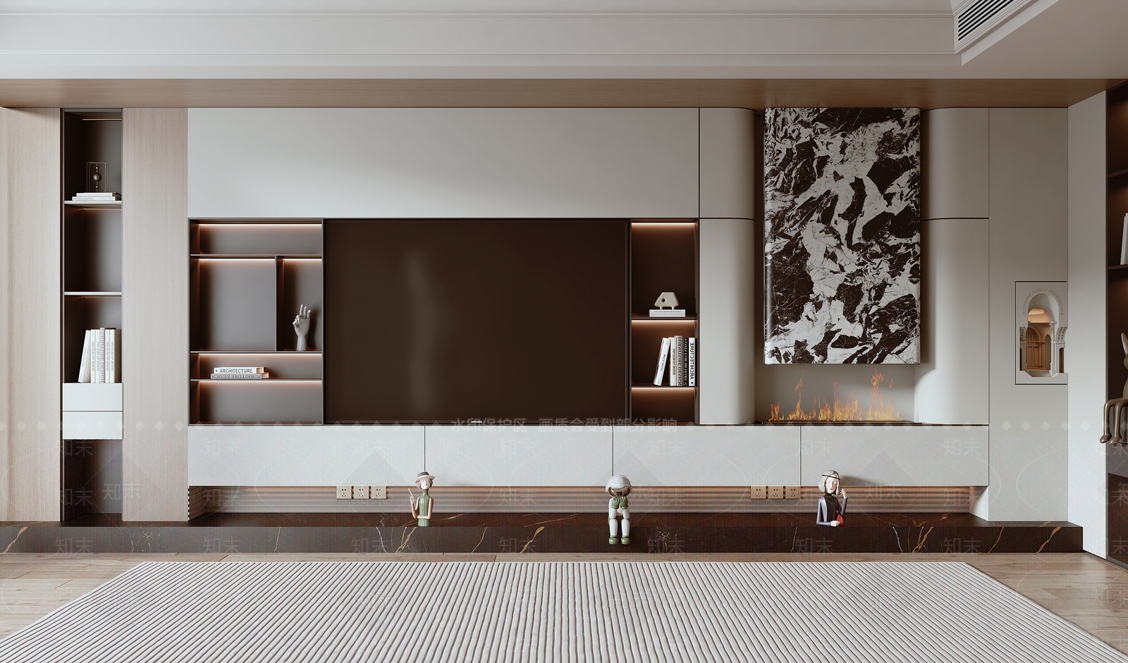 现代电视背景墙3D模型下载【ID:1139025214】