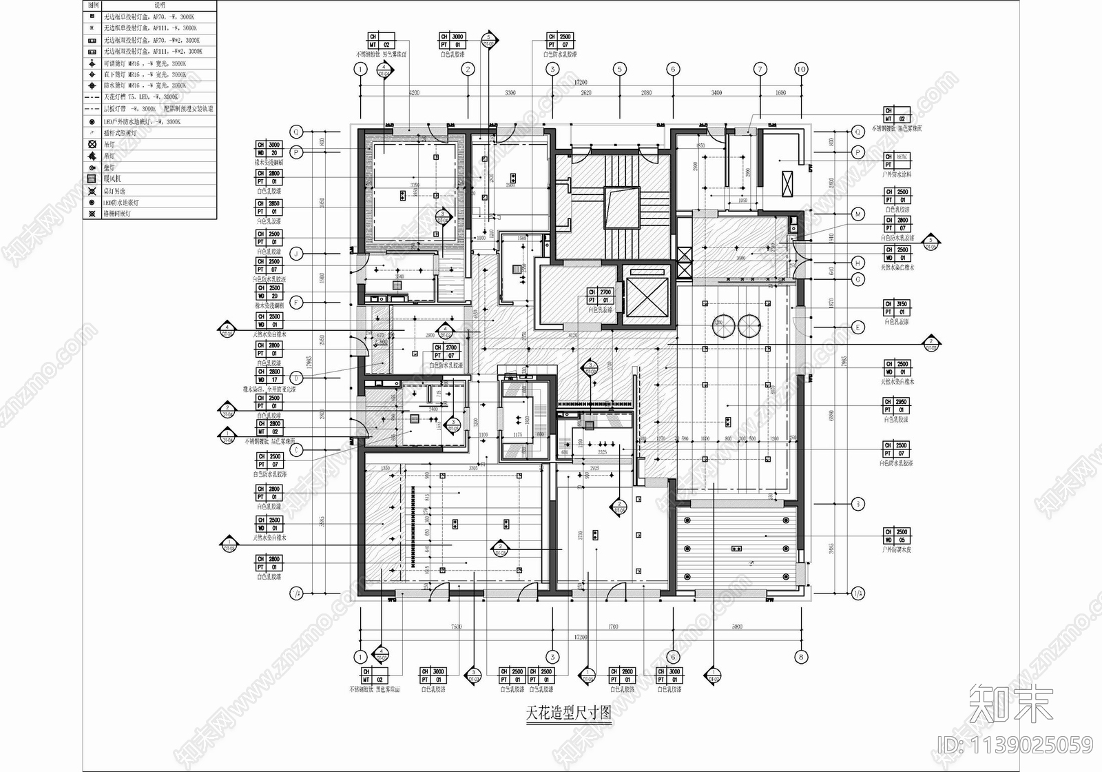 280㎡大平层家装cad施工图下载【ID:1139025059】