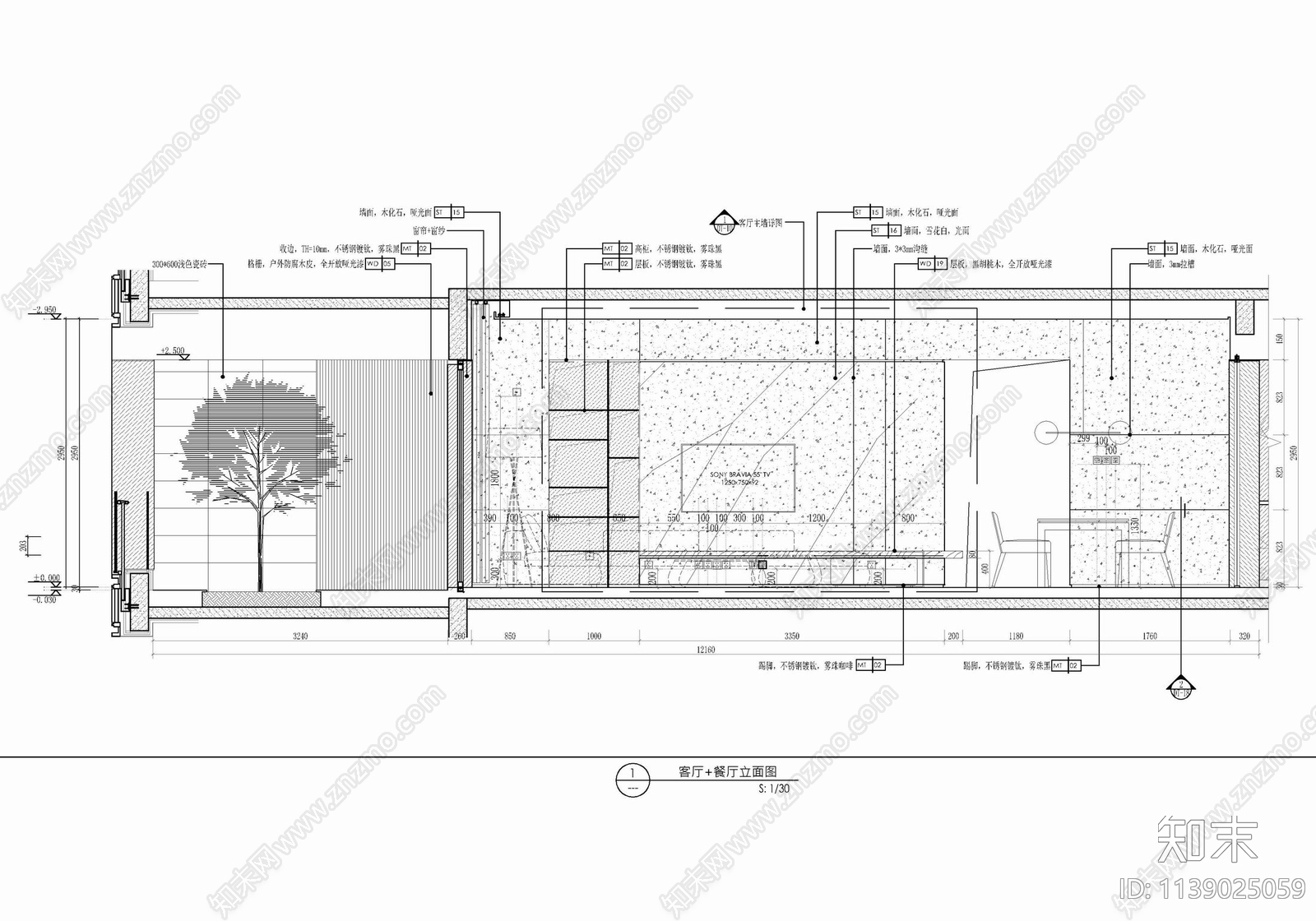 280㎡大平层家装cad施工图下载【ID:1139025059】