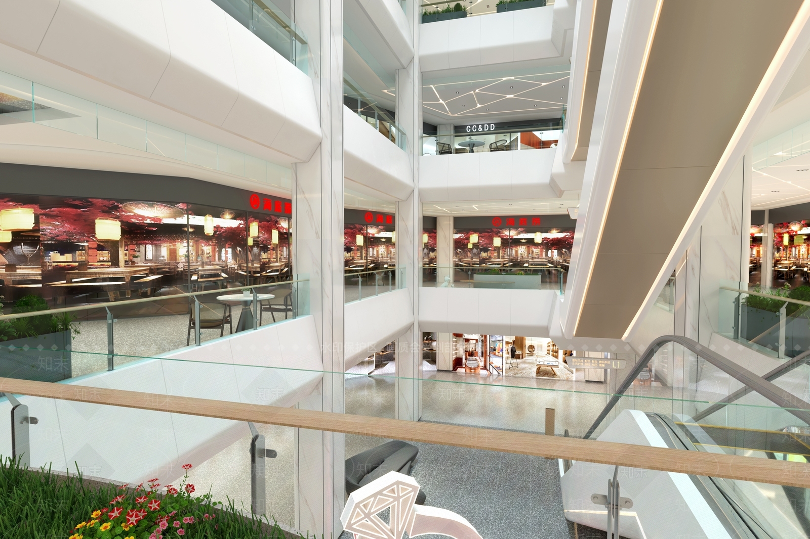 现代商场大厅3D模型下载【ID:1139028390】