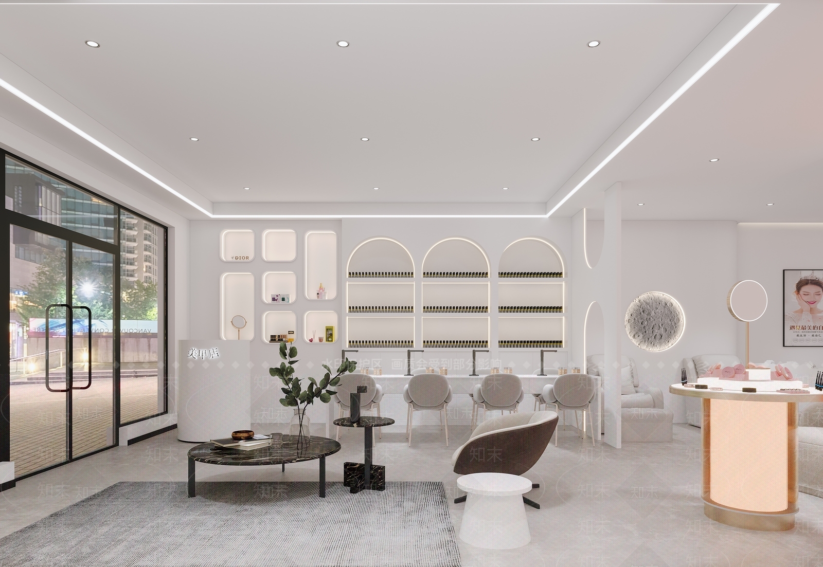 现代美甲店3D模型下载【ID:1139030329】