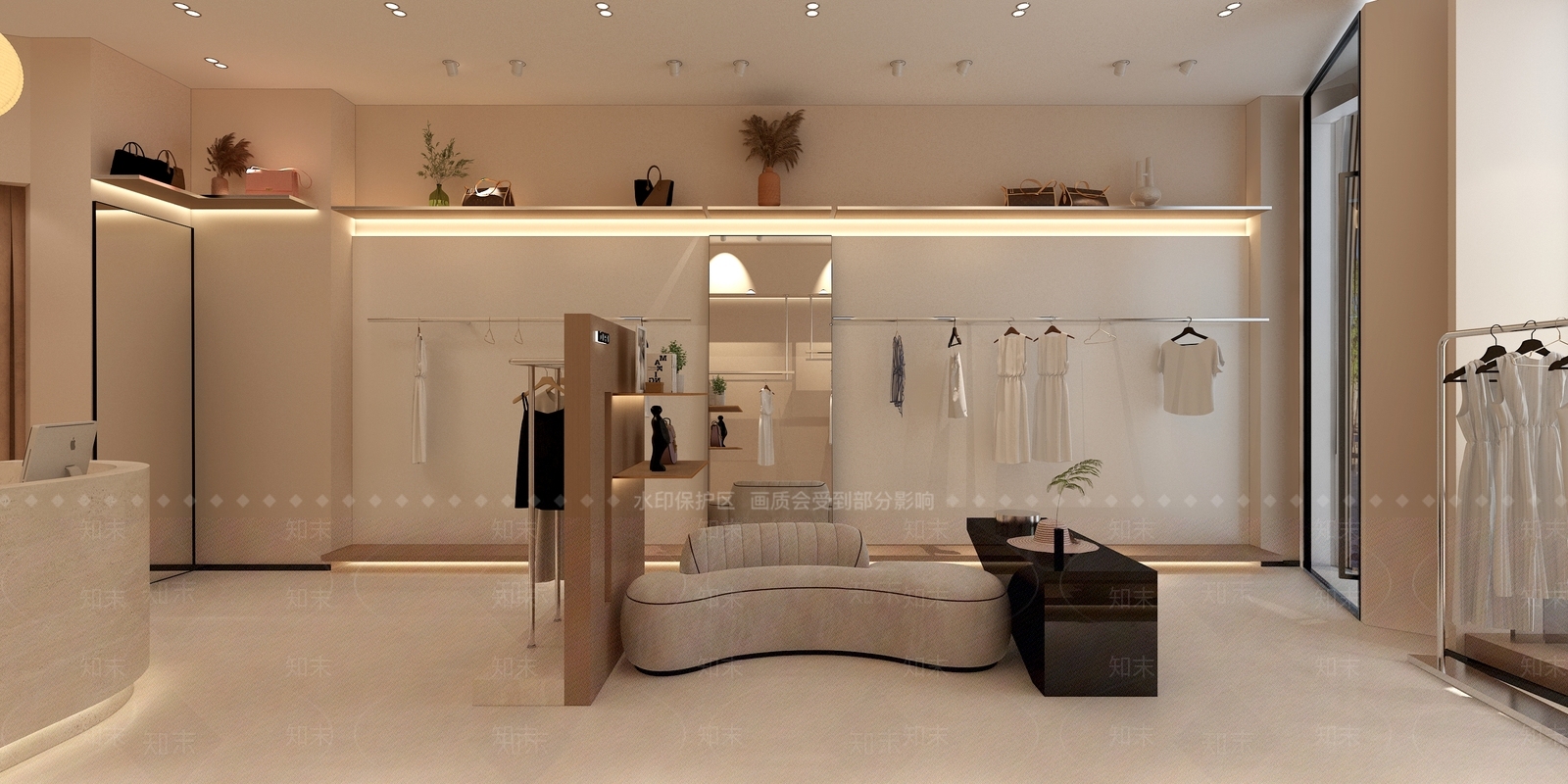 现代服装鞋店3D模型下载【ID:1139036297】