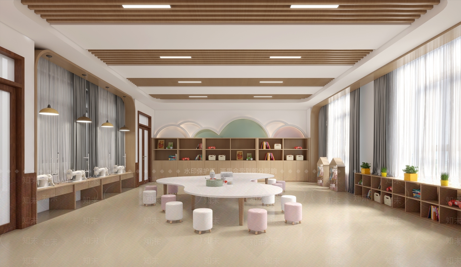 现代幼儿园3D模型下载【ID:1139033063】