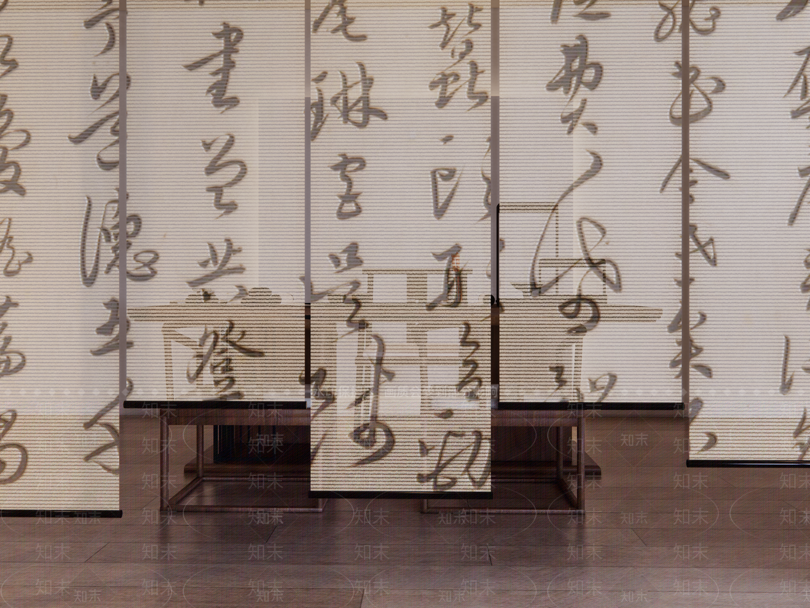 新中式艺术展厅SU模型下载【ID:1222225350】