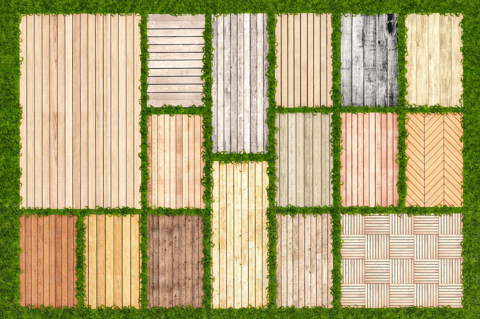 2d现代防腐木地板SU模型下载【ID:1139045430】