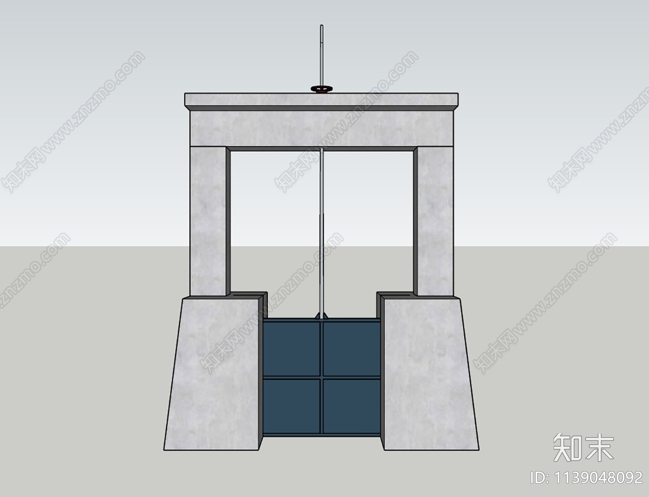 现代水闸SU模型下载【ID:1139048092】