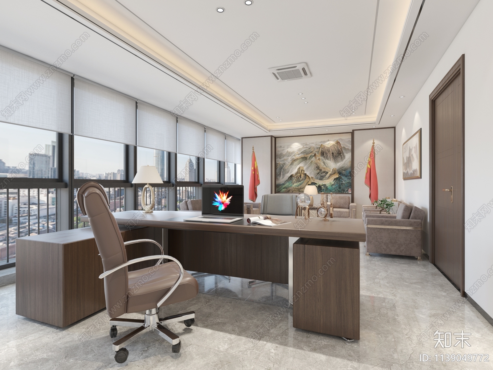 商会办公室cad施工图下载【ID:1139049772】