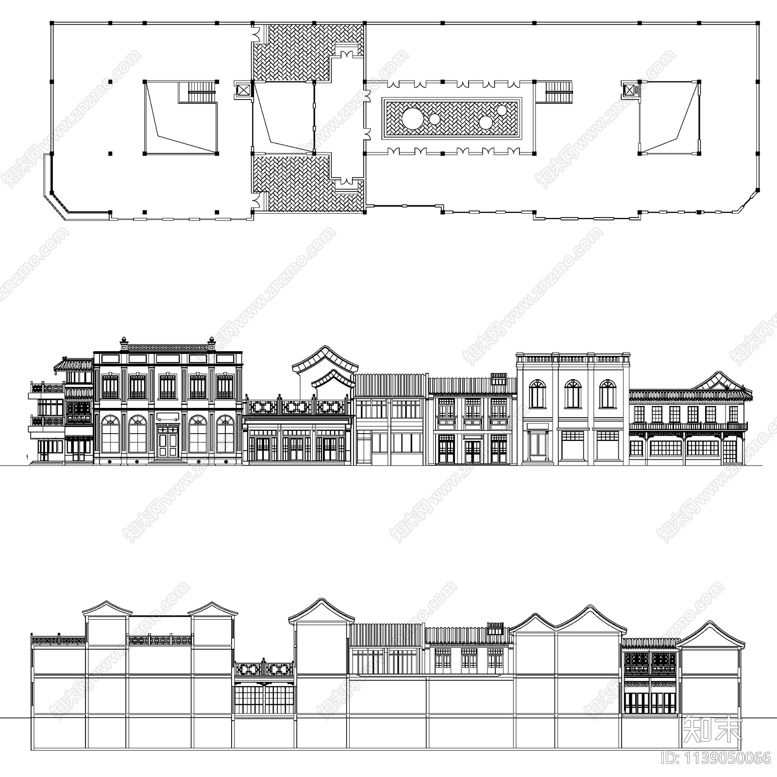 合院别墅联排居住建筑16套施工图下载【ID:1139050066】