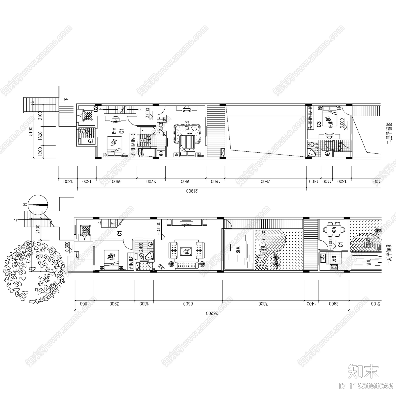 合院别墅联排居住建筑16套施工图下载【ID:1139050066】