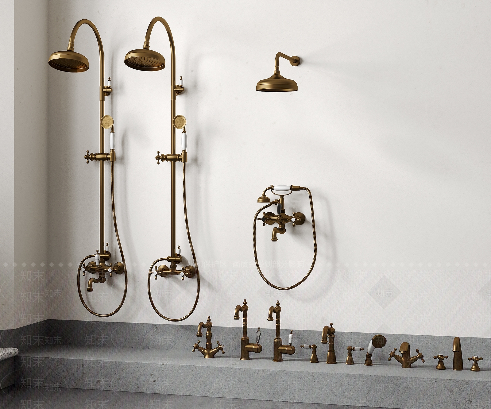 欧式水龙头SU模型下载【ID:1139051219】