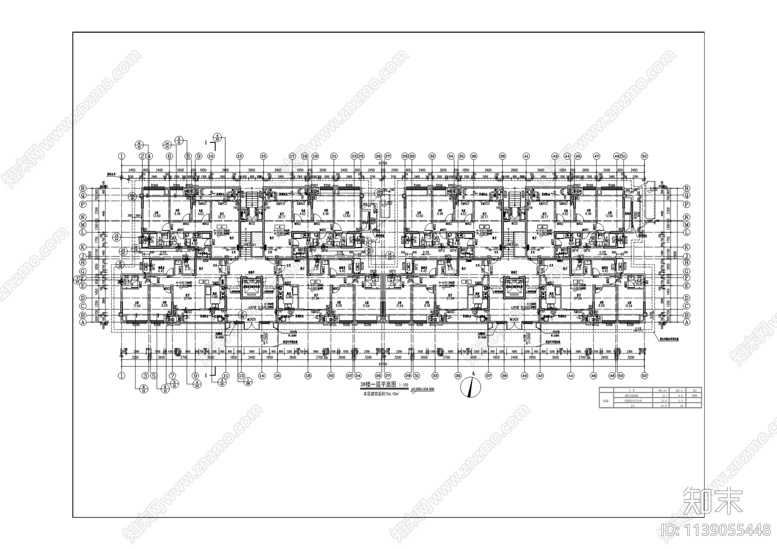 中建滨江星城居住区建筑cad施工图下载【ID:1139055448】