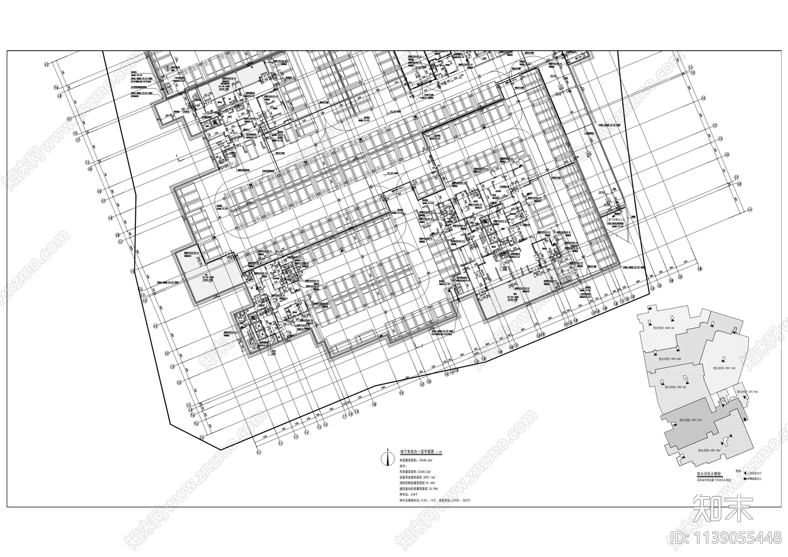 中建滨江星城居住区建筑cad施工图下载【ID:1139055448】