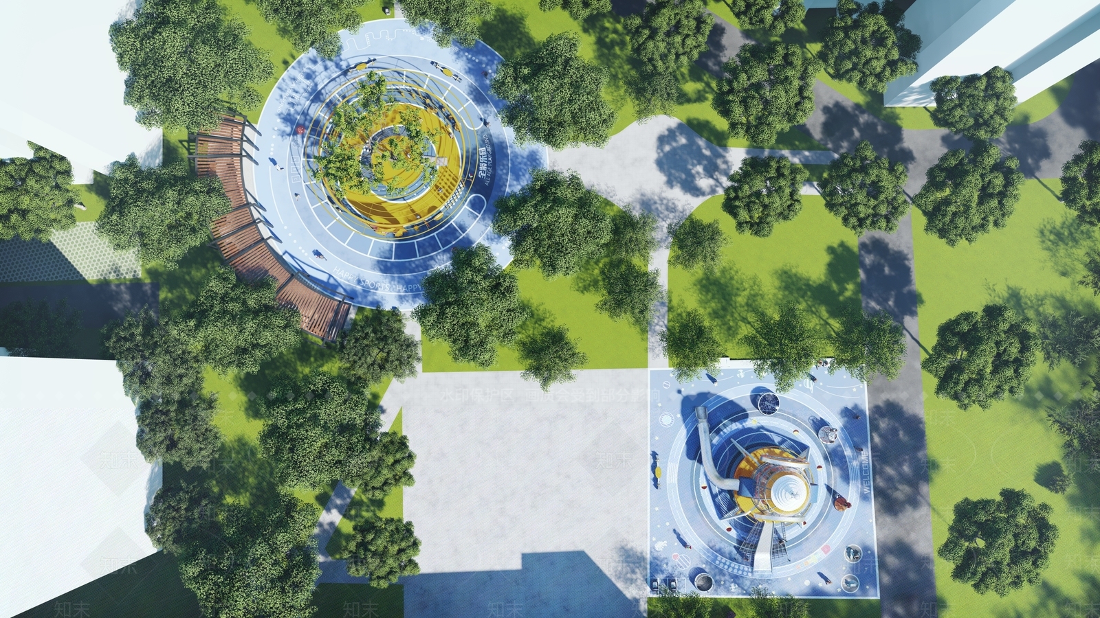 现代儿童游乐区SU模型下载【ID:1139096076】