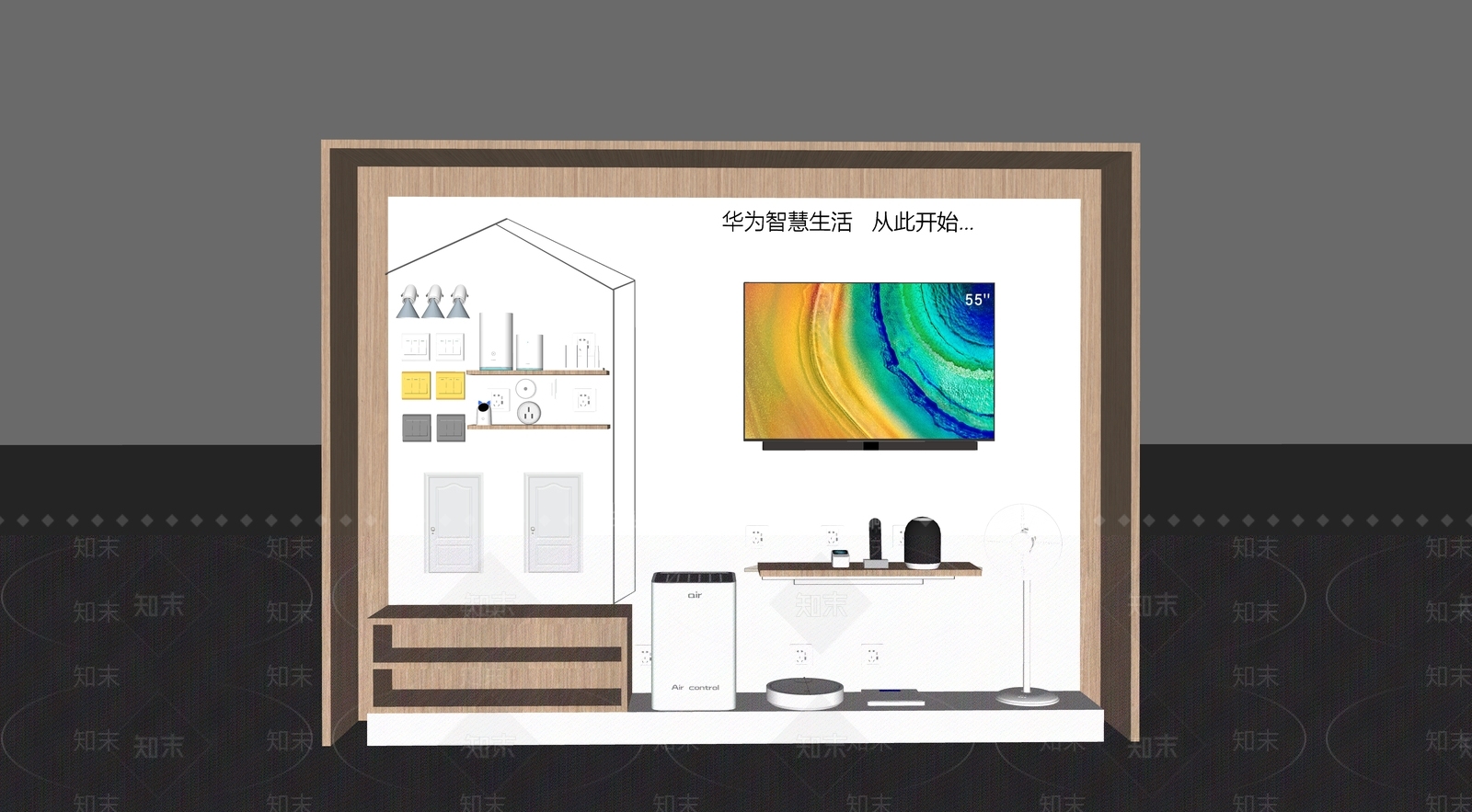 现代电器展架SU模型下载【ID:1139221122】