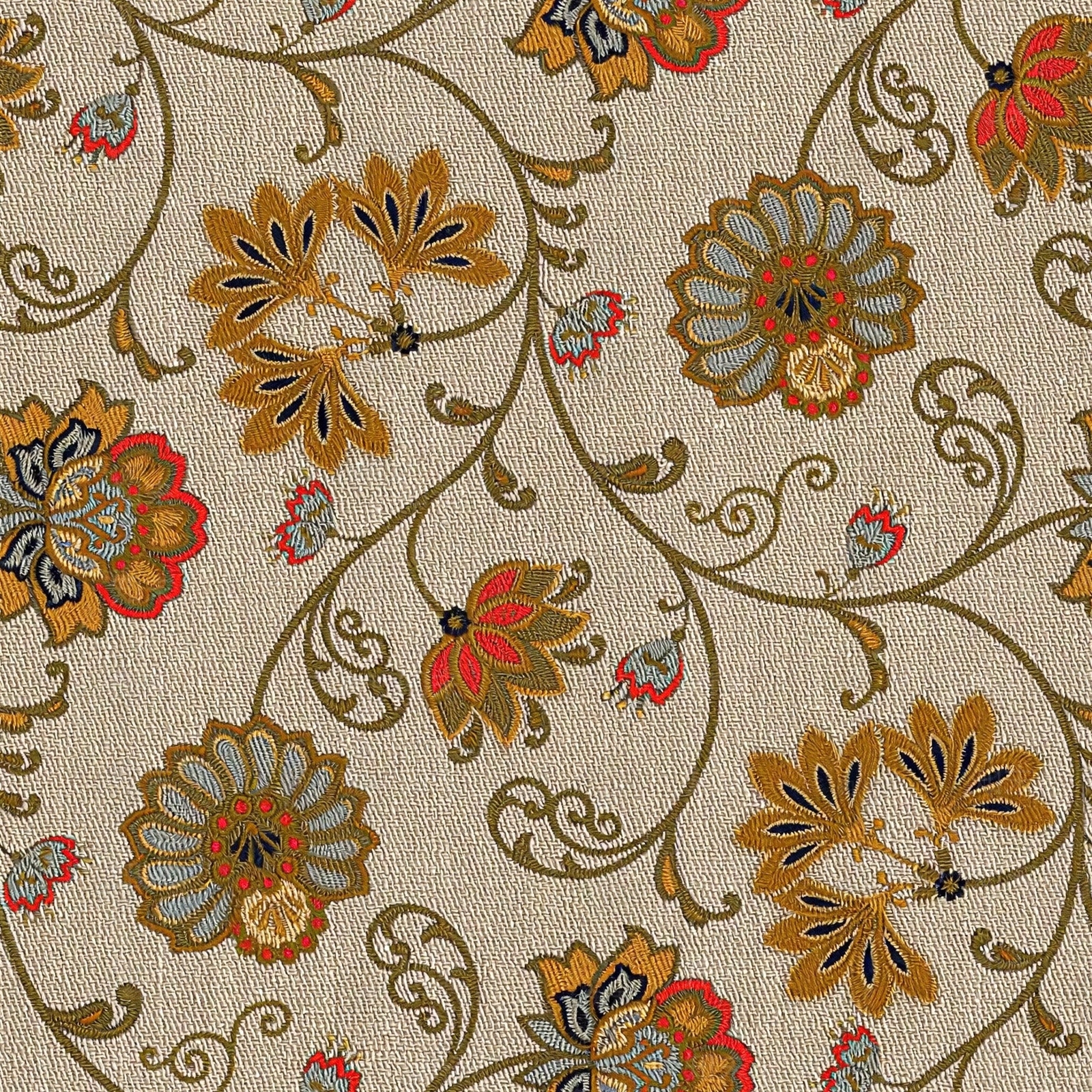 雅各宾风格刺绣花纹布贴图下载【ID:1139069380】