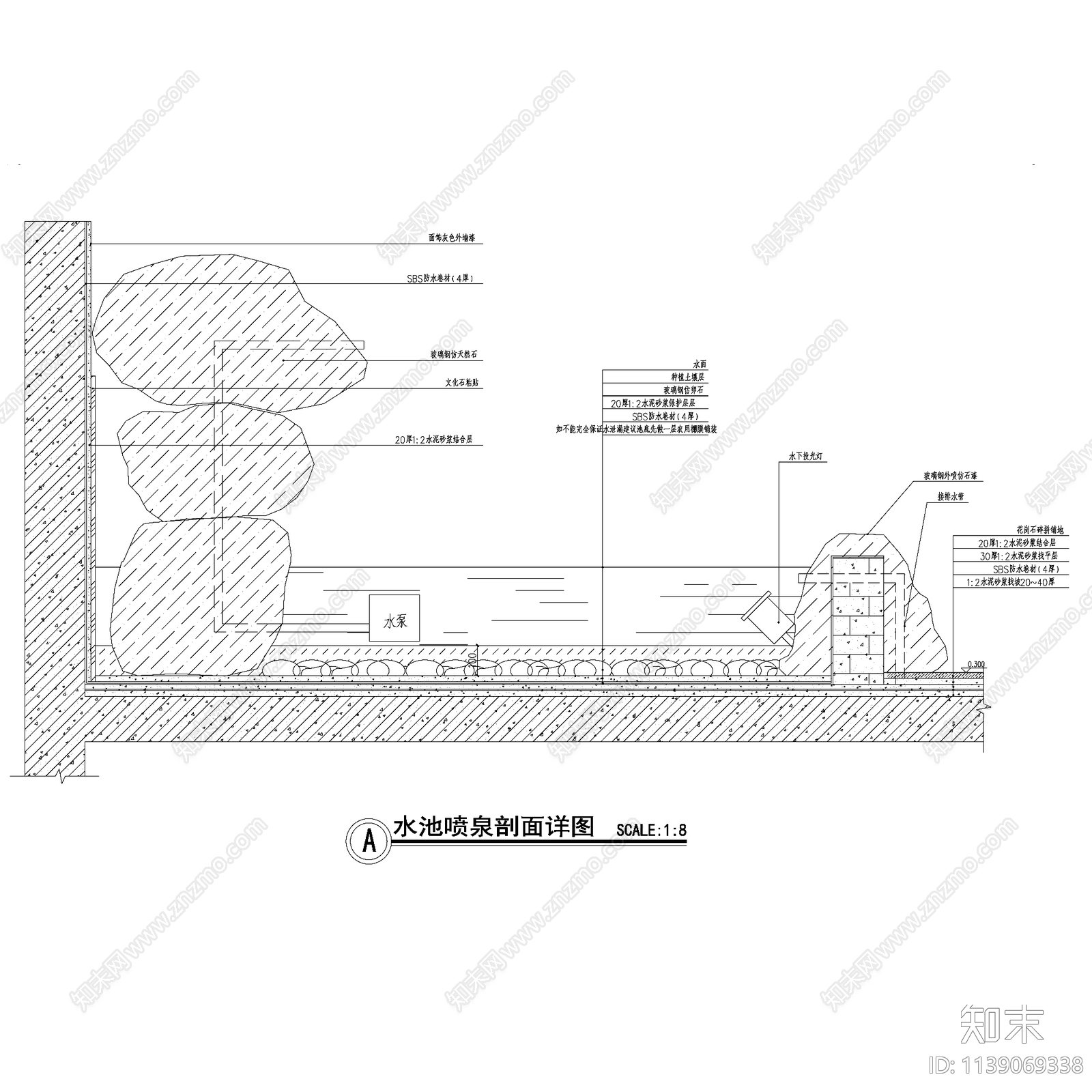 现代屋顶花园景观cad施工图下载【ID:1139069338】