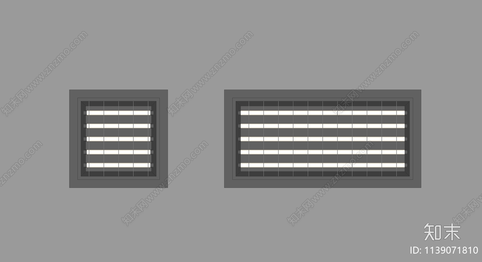 现代格栅灯具SU模型下载【ID:1139071810】