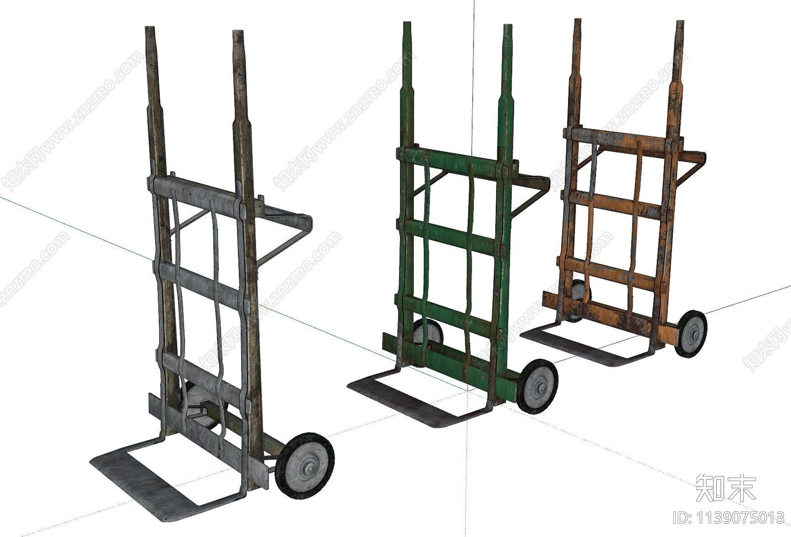 现代老旧手推车SU模型下载【ID:1139075013】