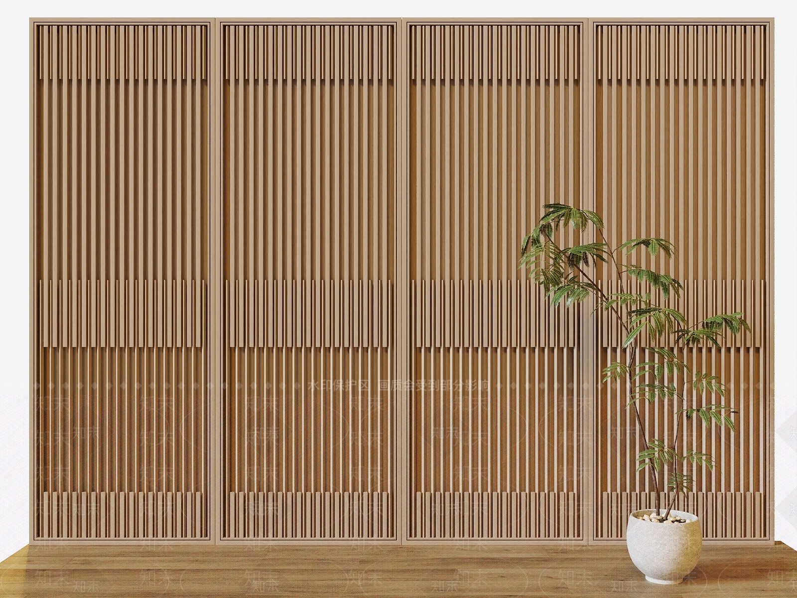 中式屏风3D模型下载【ID:1139075882】