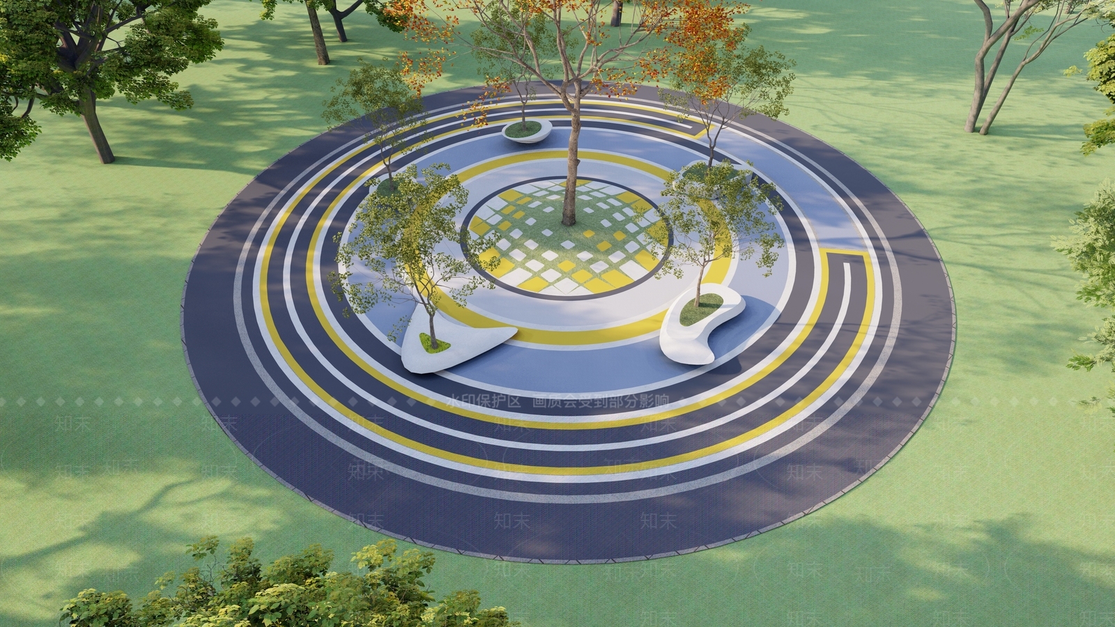 现代口袋公园SU模型下载【ID:1139082587】
