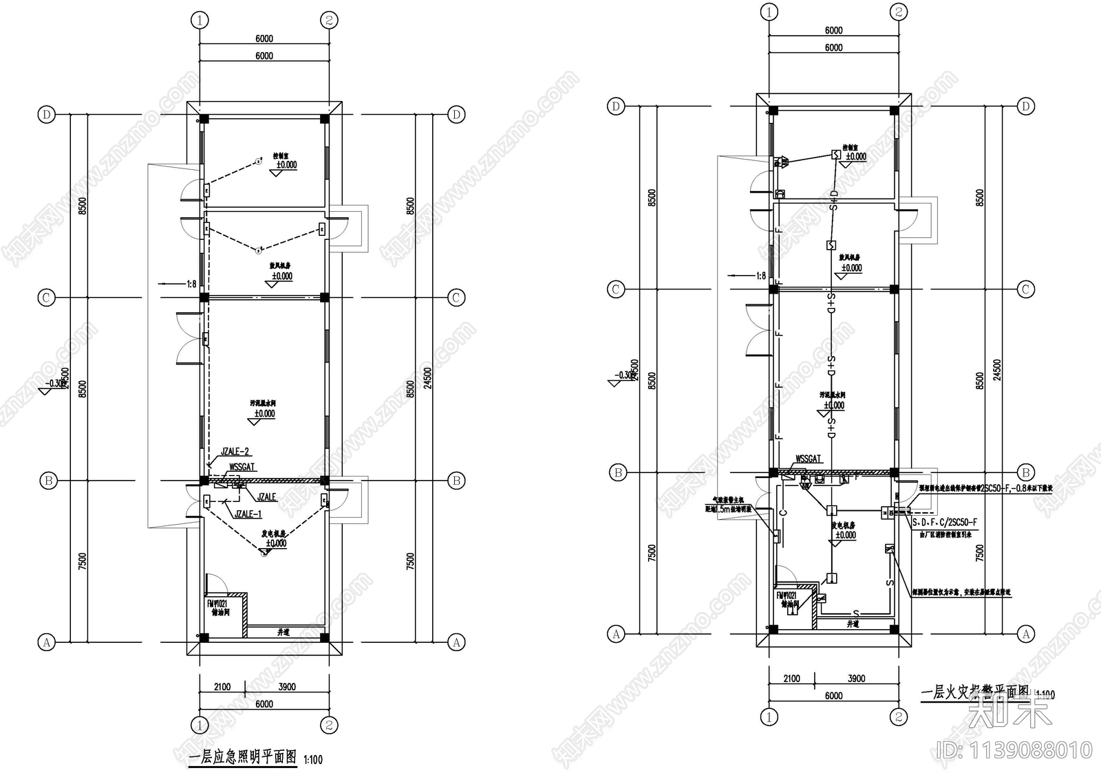 污水处理用房全套建筑含专业化cad施工图下载【ID:1139088010】