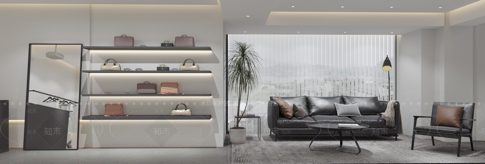 现代服装店3D模型下载【ID:1139091031】