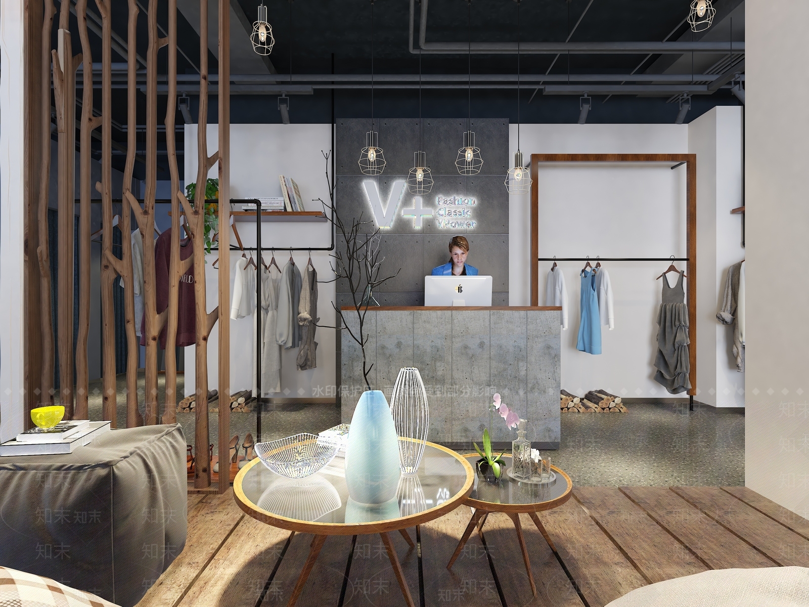 现代服装鞋店3D模型下载【ID:1139091415】