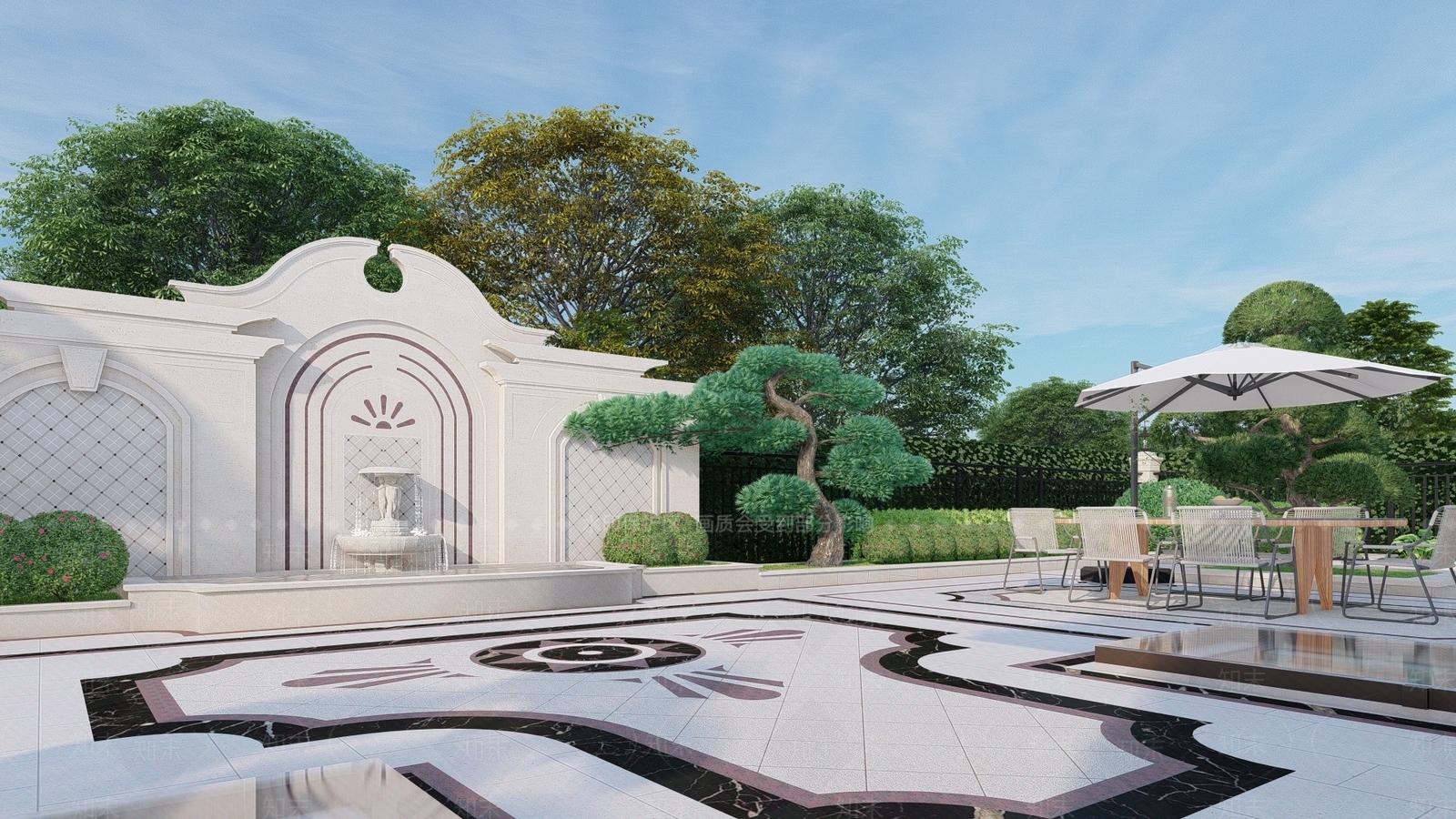 欧式花园SU模型下载【ID:1139094473】