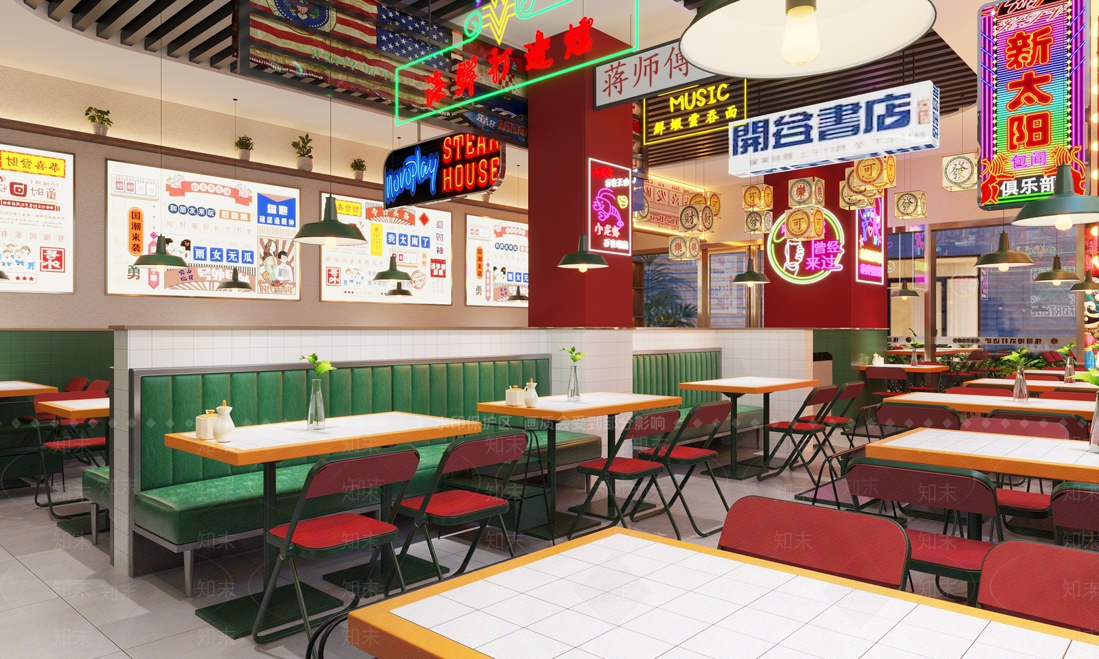现代港式火锅店3D模型下载【ID:1139094872】