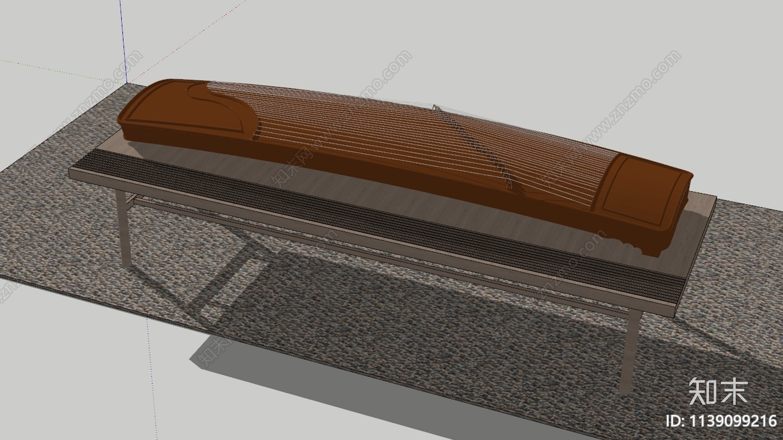 现代古筝SU模型下载【ID:1139099216】