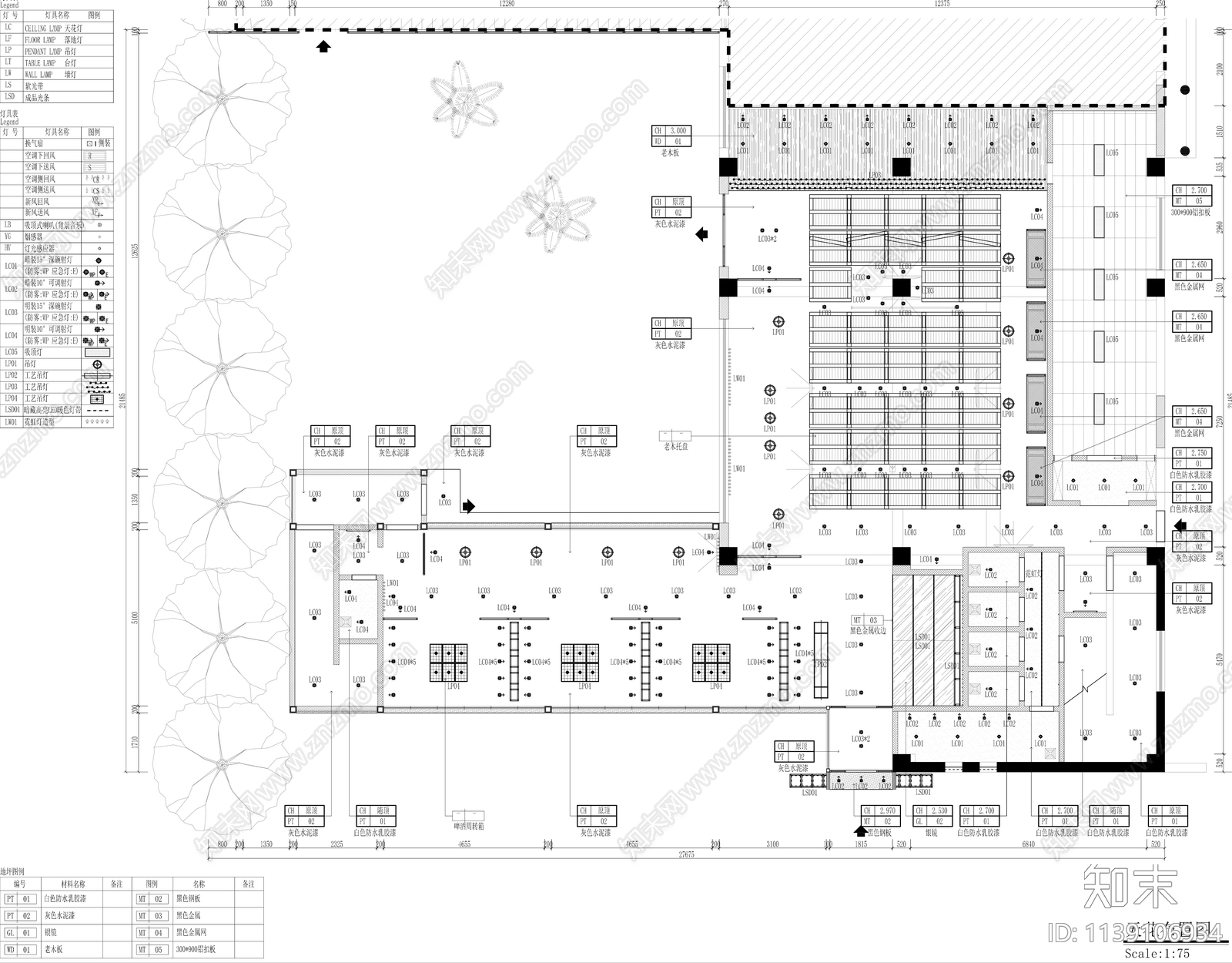 1000平方米精酿啤酒馆cad施工图下载【ID:1139106934】