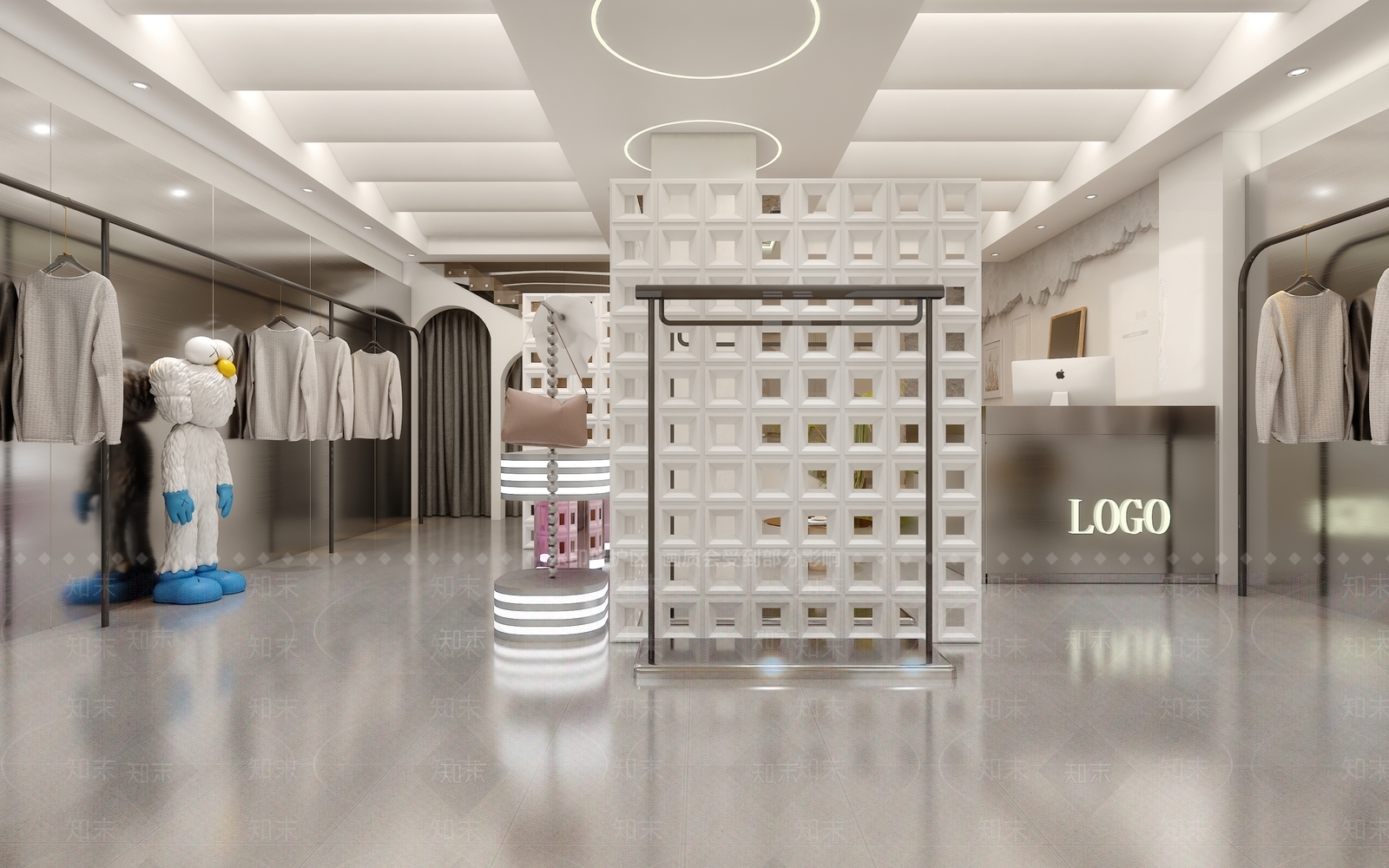现代服装鞋店3D模型下载【ID:1139114492】