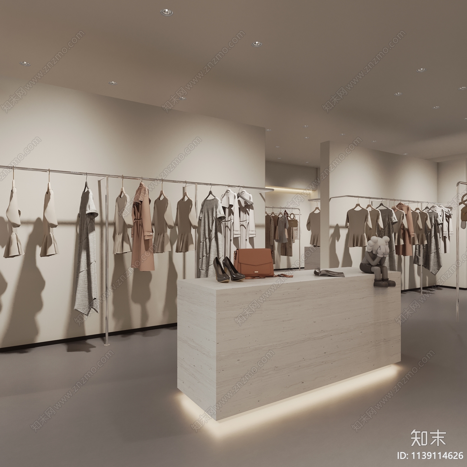 道亨设计现代服装店3D模型下载【ID:1139114626】