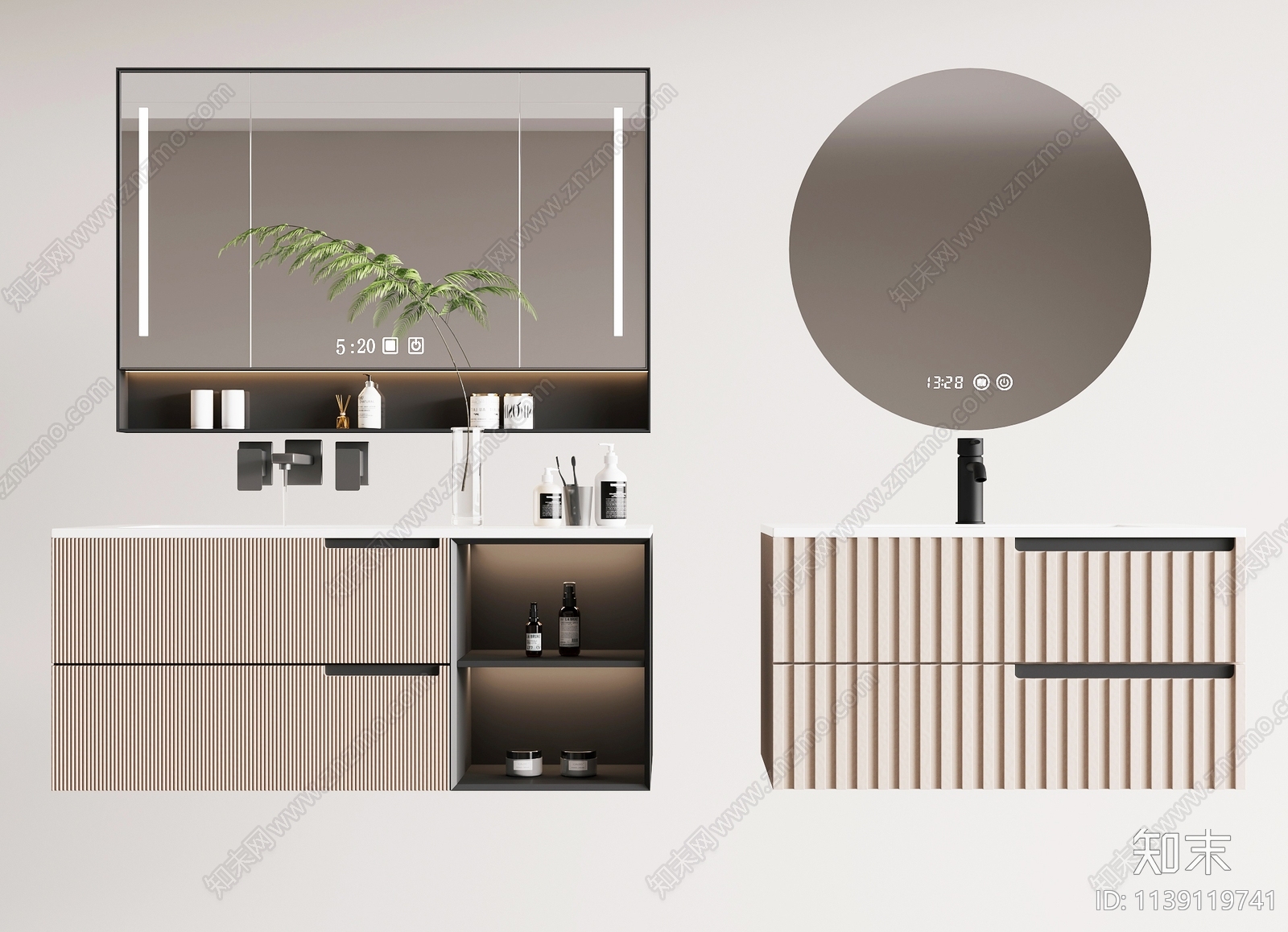 现代浴室柜3D模型下载【ID:1139119741】