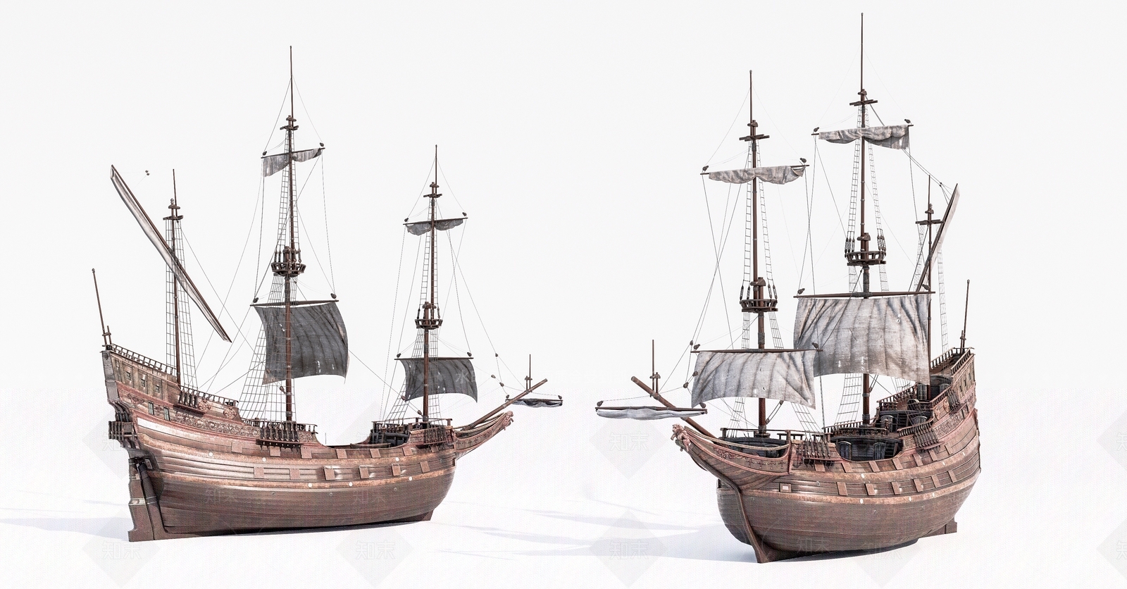 现代木船3D模型下载【ID:1139121794】