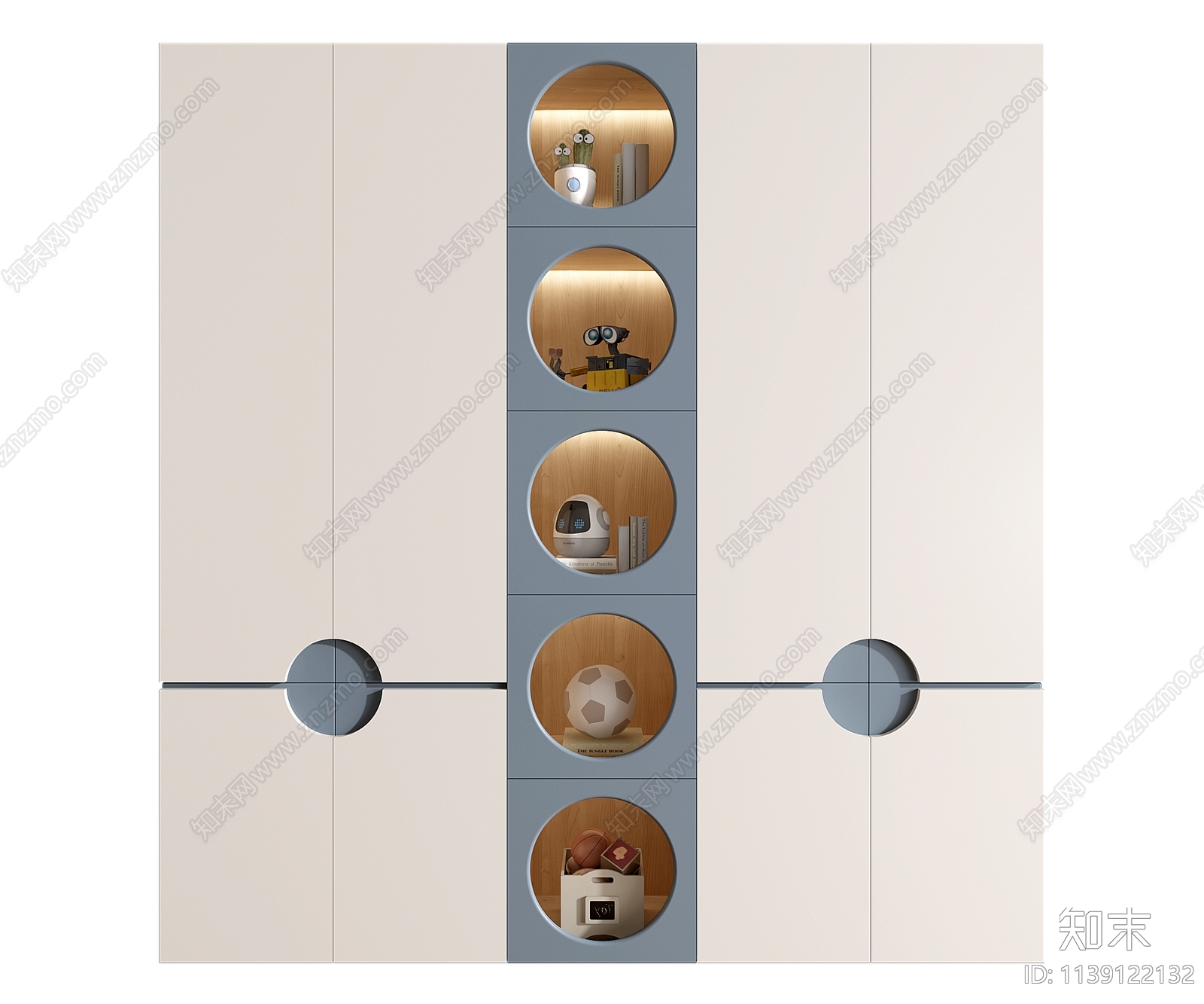 现代儿童衣柜3D模型下载【ID:1139122132】