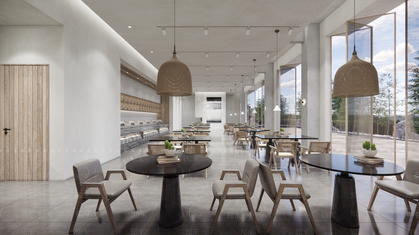 现代酒店餐厅SU模型下载【ID:1139122704】