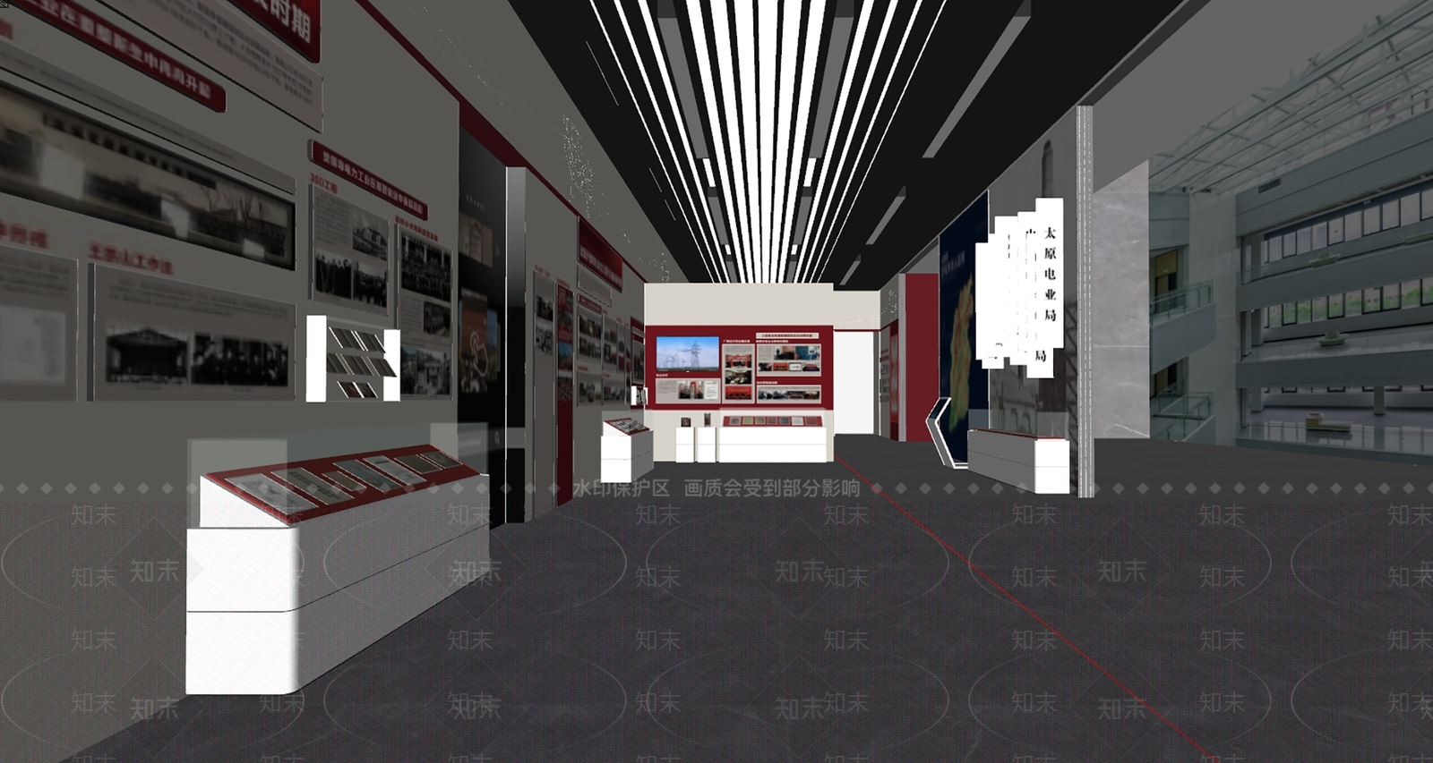 现代党建展厅SU模型下载【ID:1139125122】