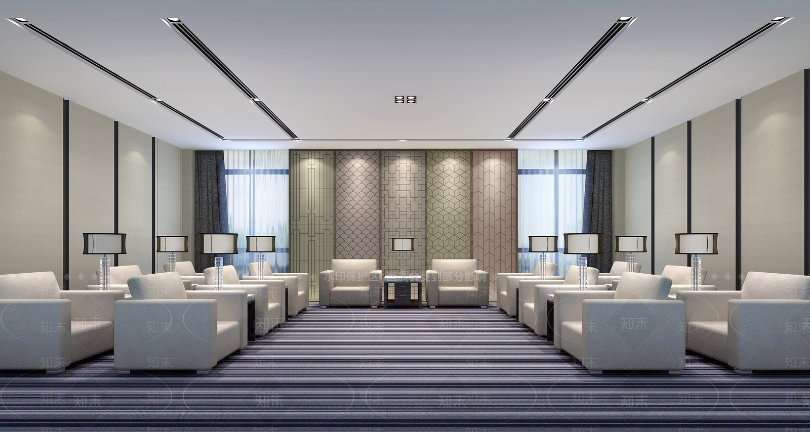 新中式会客厅3D模型下载【ID:1139126134】