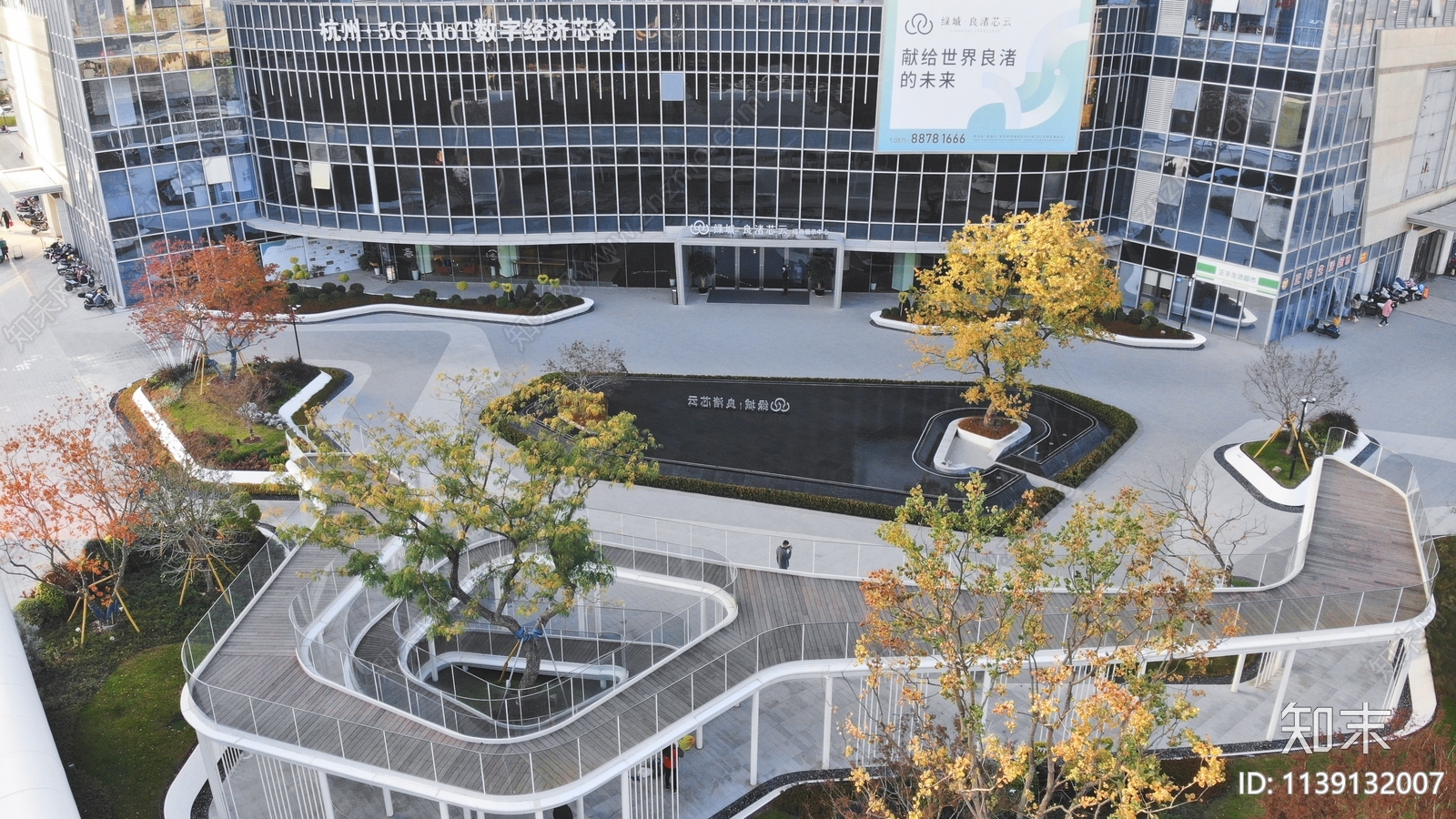 现代镜面水池跌水景观施工图下载【ID:1139132007】