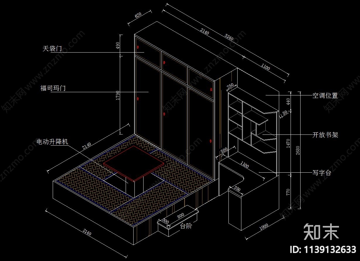 榻榻米施工图下载【ID:1139132633】