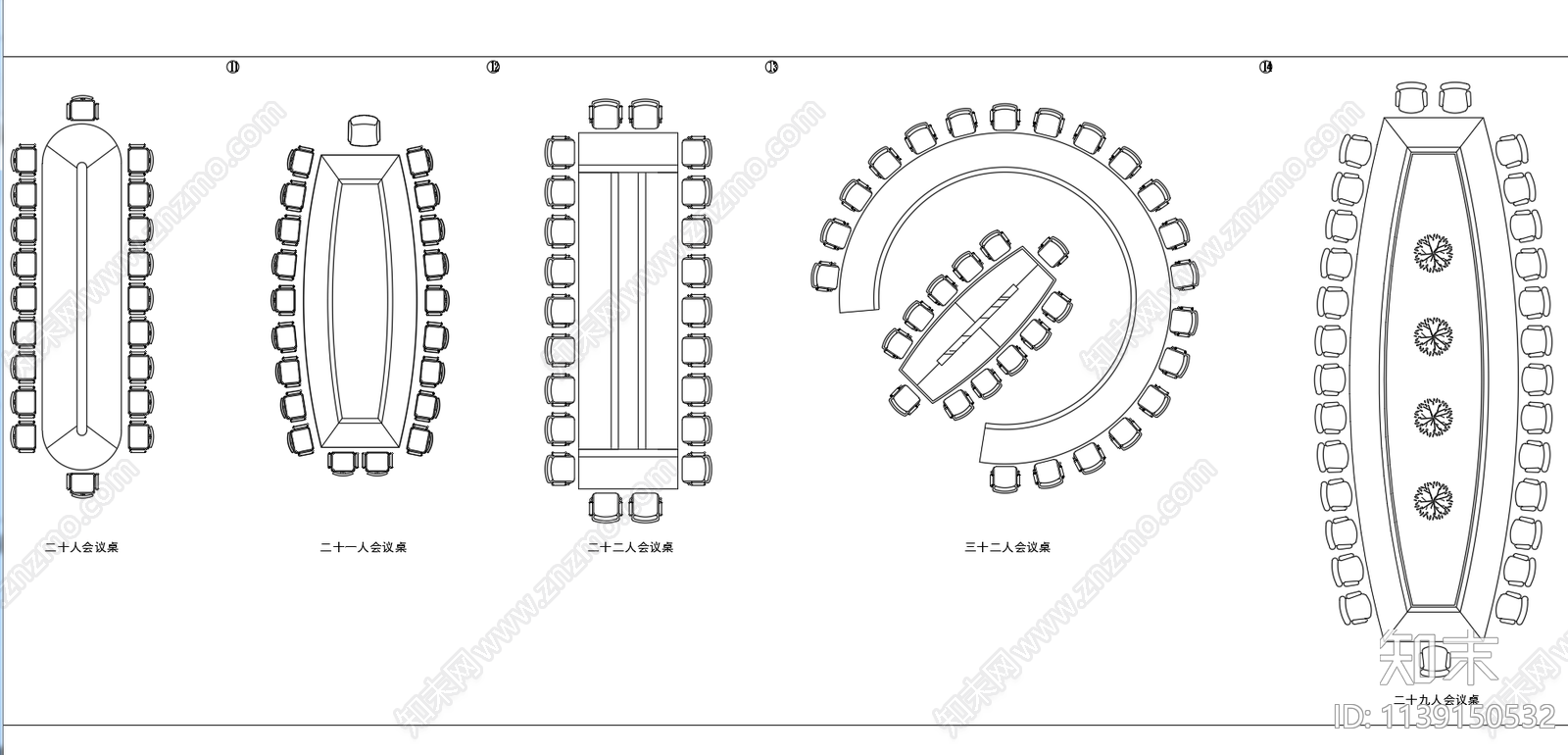 办公家具cad施工图下载【ID:1139150532】