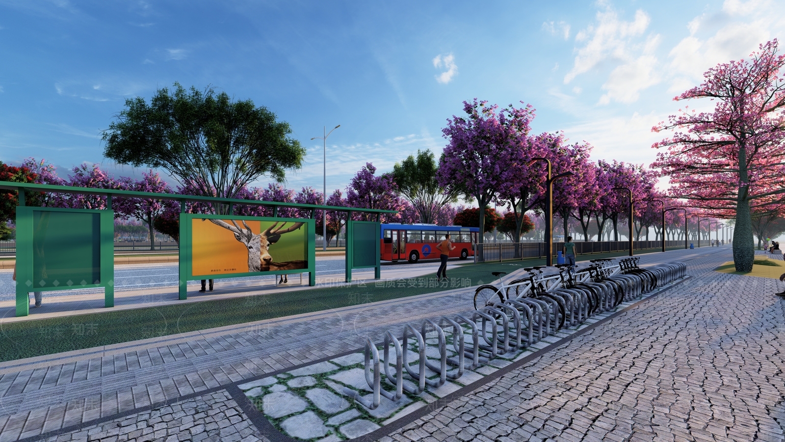 现代城市道路景观SU模型下载【ID:1139151376】