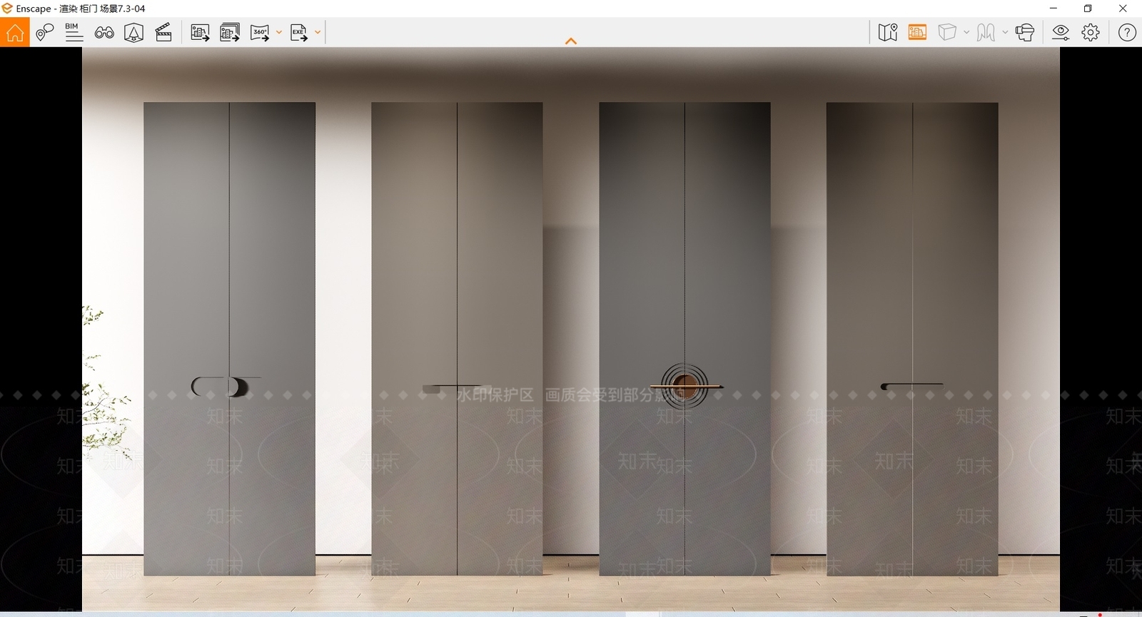 现代柜门门板SU模型下载【ID:1139155947】_知末su模型网