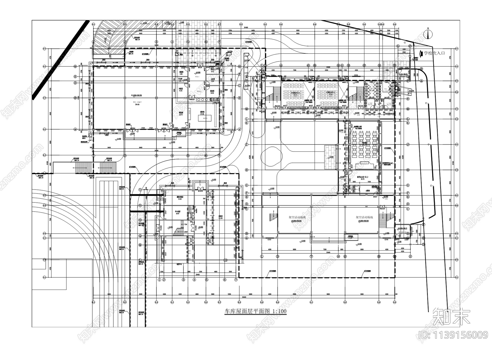 开州区石龙船小学建筑cad施工图下载【ID:1139156009】