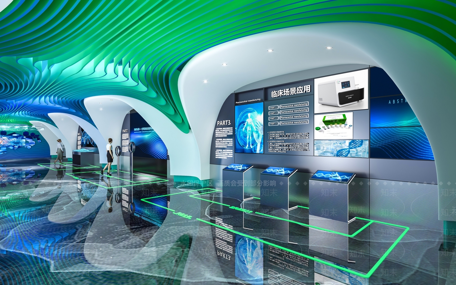 现代企业展厅3D模型下载【ID:1139156603】_知末3d模型网