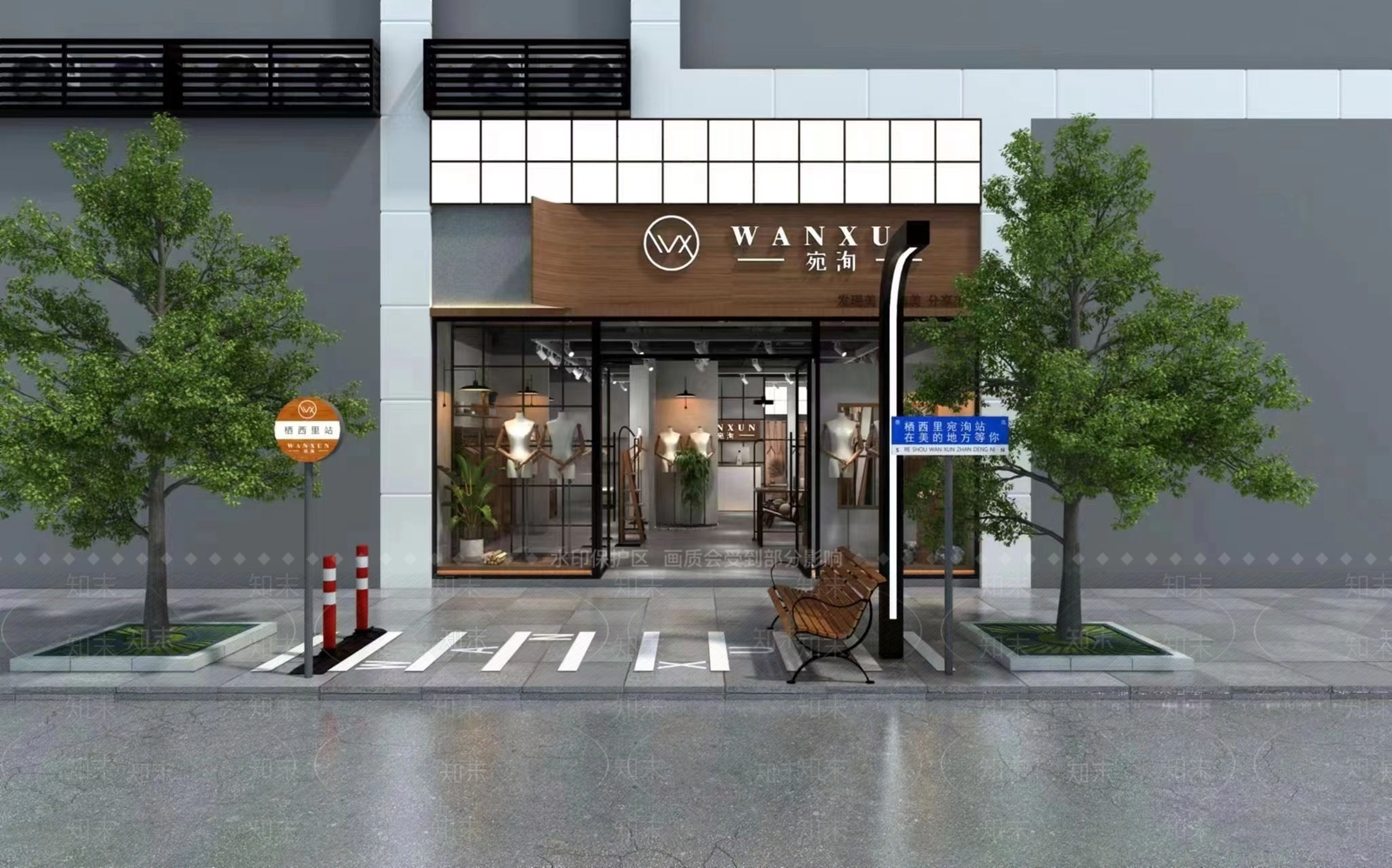 现代男士服装店3D模型下载【ID:1139158251】